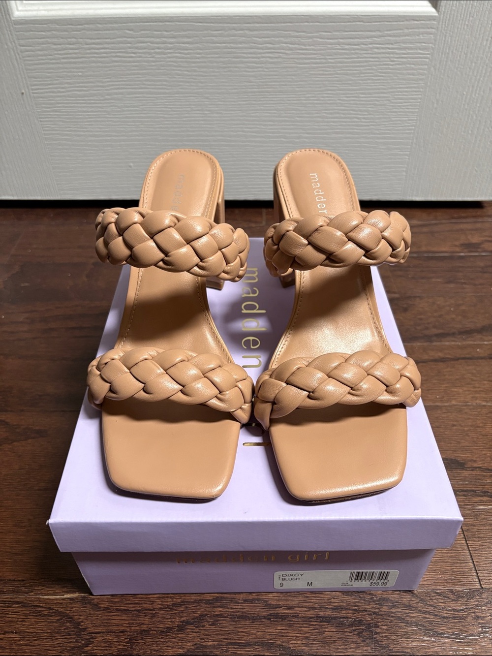 Madden Girl Braided Tan Block Heel Sandal